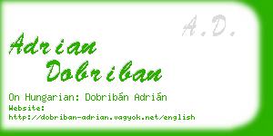 adrian dobriban business card
