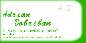 adrian dobriban business card